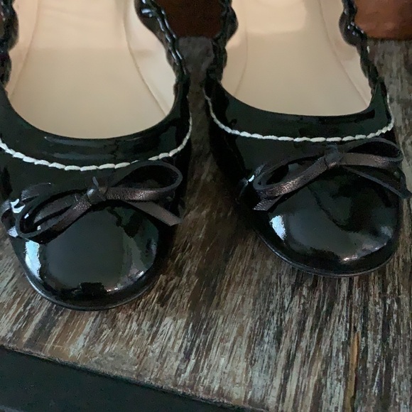 Giorgio ARMANI Black Patent Leather Ballerina Flat - Picture 6 of 13